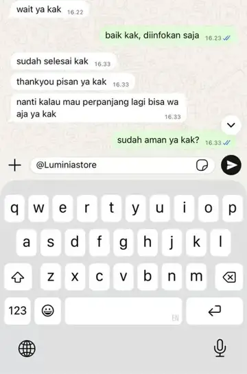 Contoh testimoni pelanggan 3 dari channel Telegram
